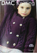 DMC Knitting Girl’s Cable Cardigan 8ply Pattern